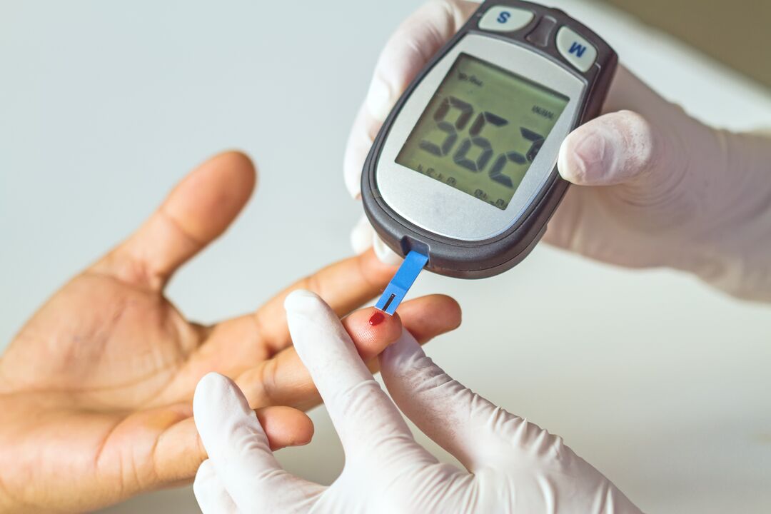 alto nível de açúcar durante o exame antes de tomar Glucoren